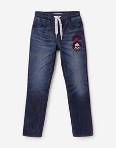 Утеплённые джинсы Slim с эластичным поясом для мальчика Gloria Jeans
