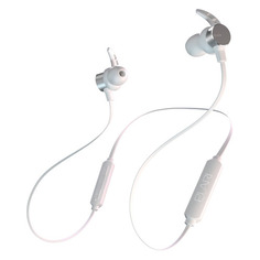 Гарнитура ELARI BeatBand, Bluetooth, вкладыши, белый/серебристый [ebb-001]