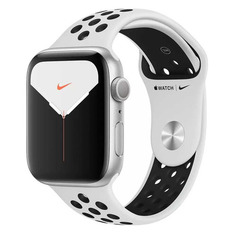 Смарт-часы APPLE Watch Series 5 Nike+, 40мм, 1.57", серебристый / чистая платина/черный [mx3r2ru/a]