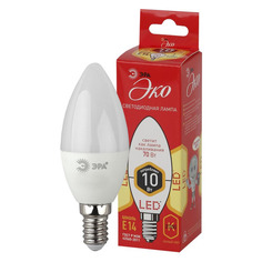 Упаковка ламп LED Эра E14, свеча, 10Вт, 2700К, белый теплый, ECO LED B35-10W-827-E14, 5 шт. [б0032961] ERA