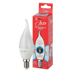 Упаковка ламп LED Эра E14, свеча на ветру, 6Вт, 4000К, белый нейтральный, ECO LED BXS-6W-840-E14, 5 шт. [б0040882] ERA