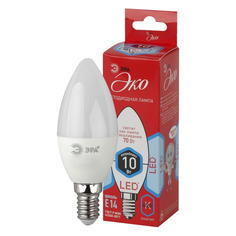Упаковка ламп LED Эра E14, свеча, 10Вт, 4000К, белый нейтральный, ECO LED B35-10W-840-E14, 5 шт. [б0032963] ERA
