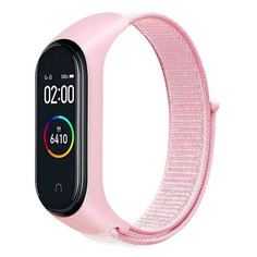 Ремешок DF xiNylonband-01 для Xiaomi Mi Band 3/4/5 розовый (DF XINYLONBAND-01)