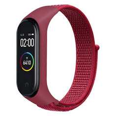 Ремешок DF xiNylonband-01 для Xiaomi Mi Band 3/4/5 красный (DF XINYLONBAND-01)