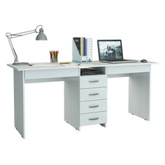 Стол компьютерный МАСТЕР Тандем-2Я (0120), ЛДСП, белый Master