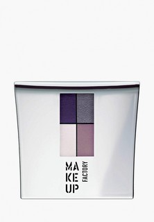 Тени для век Make Up Factory 4-х цветные т.46 баклажан/зол.сирень, винный/св.розовый, 4.8 г