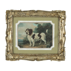 Картина Glasar в прямоугольной раме с собакой, 27x2x32 см ГЛАСАР