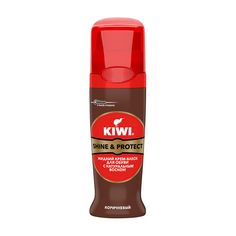 Крем-блеск для обуви Kiwi Shine&Protest жидкий коричневый 75 мл