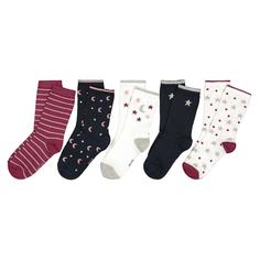 Комплект из 5 носков 23/26-39/42 LaRedoute