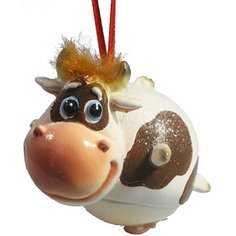 Елочная игрушка Ремеко-М Летящая коровка коричневый 7x5,5 см 1 шт Без бренда
