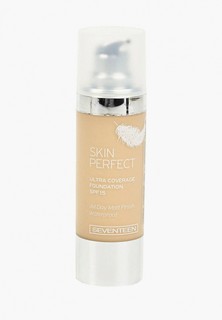 Тональный крем Seventeen Seventeen. SKlN PERFECT Ultra Coverage Foundation с матируюшим эффектом, водостойкий SPF15, тон.01, 30 мл