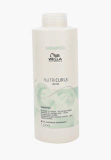 Шампунь Wella Professionals NUTRICURLS, для вьющихся волос, бессульфатный, 1000 мл