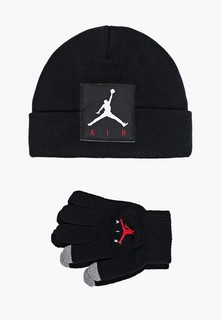 Комплект Jordan шапка + перчатки touchscreen