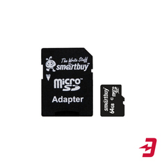 Карта памяти Smartbuy microSDXC 64Gb Class 10 SB64GBSDCL10-01