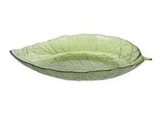 Тарелка декоративная лист (garda decor) зеленый 40 см.