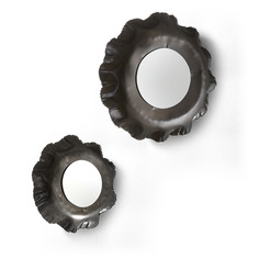 Комплект зеркал karlo (2 шт) (la forma) черный 10 см.
