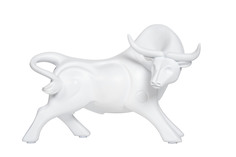 Статуэтка бык (garda decor) белый 11x20x14 см.