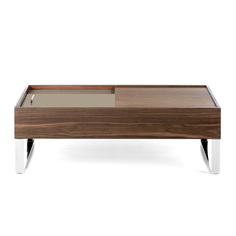 Журнальный столик с раздвижной крышкой (angel cerda) коричневый 120x38x60 см.