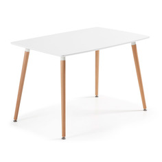 Обеденный стол daw (la forma) белый 120x73x75 см.