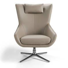 Кресло (angel cerda) серый 76x100x90 см.