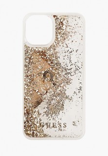 Чехол для iPhone Guess 11 Pro, Liquid Glitter Hard Hearts Gold