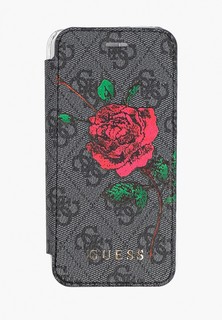 Чехол для iPhone Guess 7 / 8 / SE 2020, Flower desire 4G Booktype PU Grey
