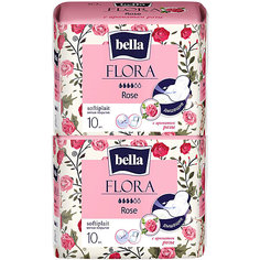 Прокладки Bella Flora Rose с ароматом розы, 4 капли, 20 шт