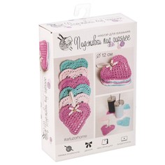 Салфеточки-сердечки, набор для вязания, 11 × 16 × 4 см Арт Узор