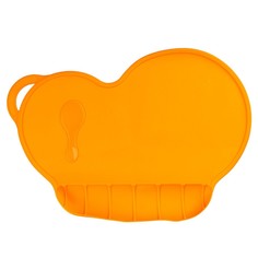 Коврик силиконовый для кормления, антискользящий, цвет оранжевый Mum&Baby