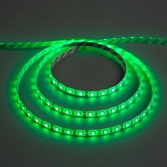 Светодиодная лента 12в, smd5050, 5 м, ip65, 60 led, 14.4 вт/м, 14-16 лм/1 led, dc, зелёный Luazon Lighting