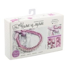 Колье из мулине цвета лаванды, набор для создания, 6 × 13 × 6 см Арт Узор