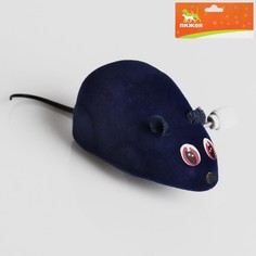 Мышь заводная, 7 см, синяя Пижон