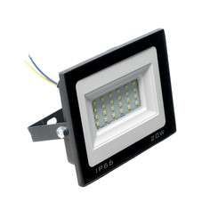 Прожектор светодиодный luazon lighting 20 вт, 1600 лм, 4000к, ip66, 220v