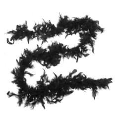 Карнавальный шарф-перо, 180 см, цвет чёрный Страна Карнавалия
