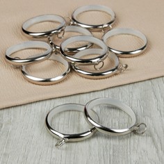 Кольцо для карниза, d = 36/48 мм, 10 шт, цвет серебряный Арт Узор