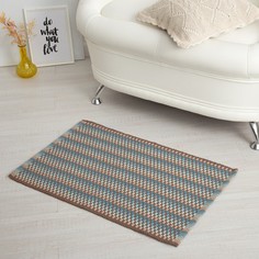 Ковер grid, 50 х 80 ± 3 см, цвет синий/черный. Этель