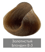 Nirvel, Краска для волос ArtX (палитра 129 цветов), 60 мл 8-3 Золотистый блондин