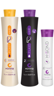 Domix, Набор для биксипластии Plast Hair Bixyplastia Jabuticaba + H-Bond Protector P2, 2*100+100 мл Honma Tokyo