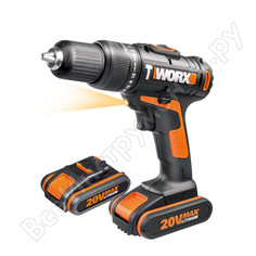 Аккумуляторная ударная дрель-шуруповерт worx wx371.1