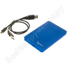 Внешний корпус gembird 2.5" usb 2.0 sata пластик синий ee2-u2s-40p-b