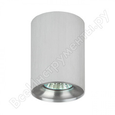 Накладной светильник эра ol1 gu10 sl/ch подсветка, gu10, d80х100мм, серебро/хром б0041504