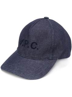 A.P.C. джинсовая кепка с логотипом