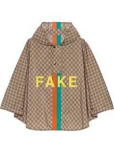 Gucci кейп с принтом Fake/Not