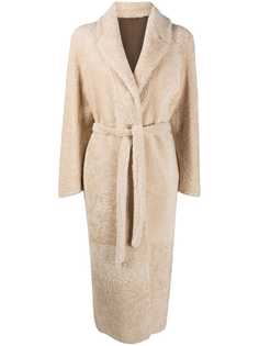 Simonetta Ravizza двубортное пальто из овчины