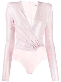 Alexandre Vauthier боди с длинными рукавами и запахом