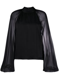 Federica Tosi блузка с прозрачными рукавами