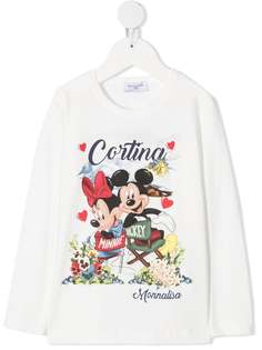 Monnalisa топ с принтом Mickey Mouse
