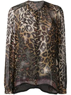 Luisa Cerano блузка с леопардовым принтом