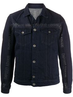 Emporio Armani джинсовая куртка с логотипом