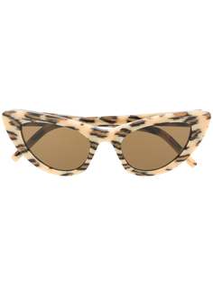 Saint Laurent Eyewear солнцезащитные очки Lily с леопардовым принтом